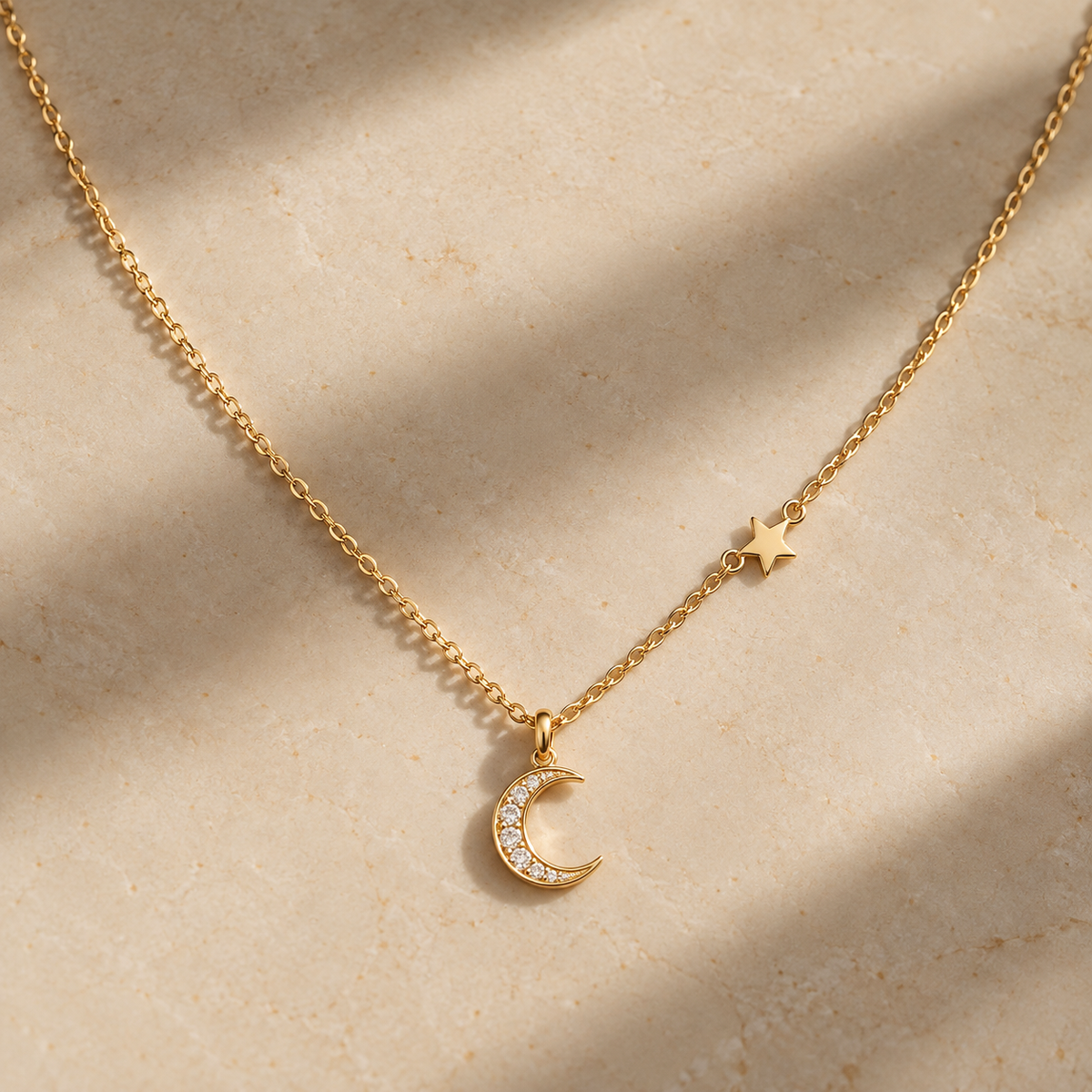 STAR & MOON TALISMAN NECKLACE