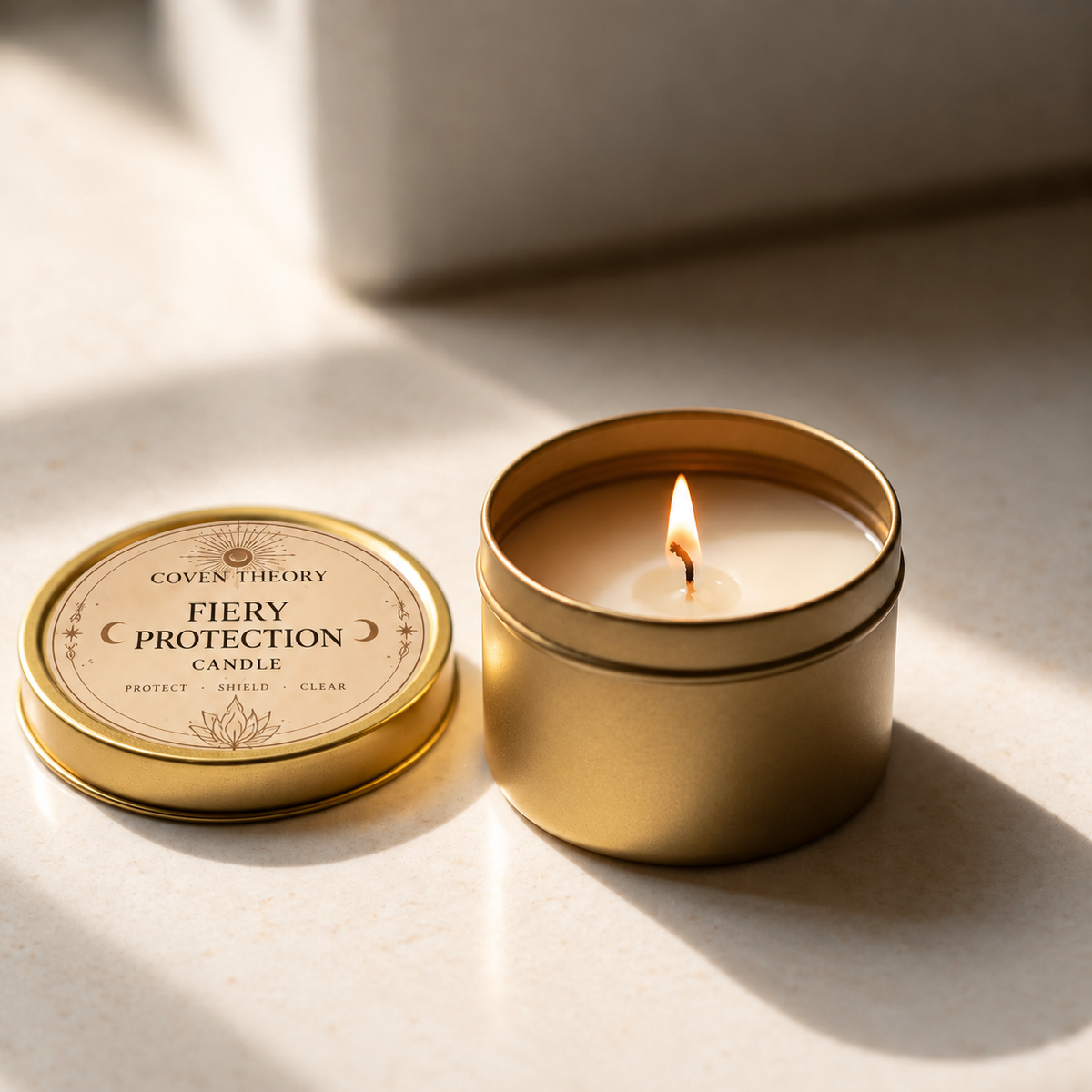 FIREY PROTECTION RITUAL CANDLE